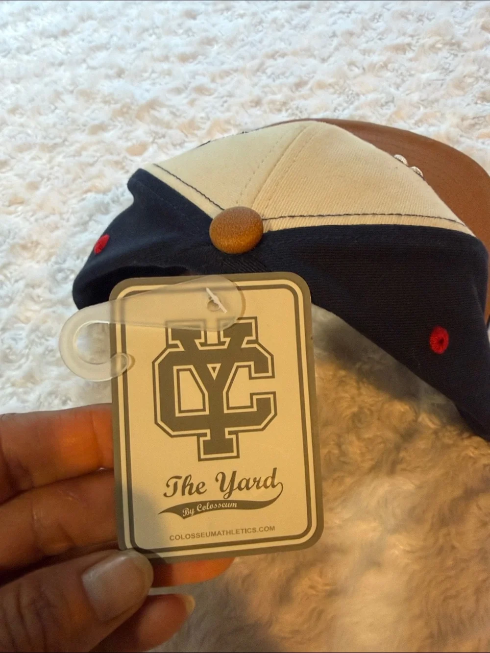 UConn Men's Tan and Navy Structured Baseball Cap